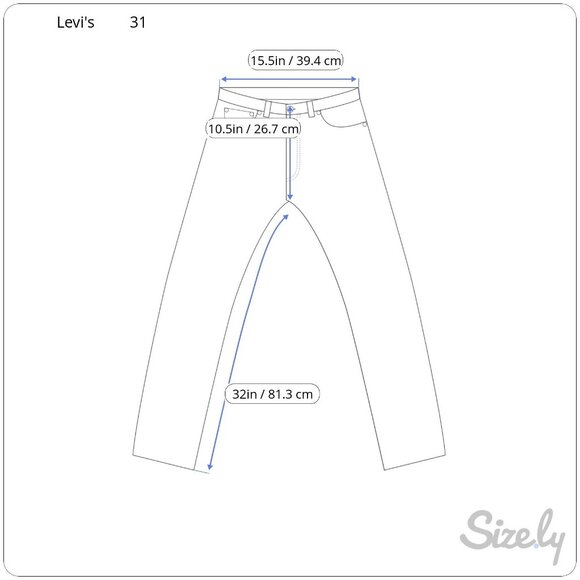 Levi's Mens 501 Original Fit Button Fly Blue Jeans Denim Size 31 Measures 31x32 - Picture 4 of 12